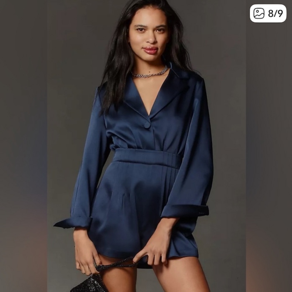 Anthropologie: Mare Mare Navy Blazer Romper